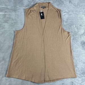 Exchic Cardigan Womens XL Vest Waistcoat Cardigan Irregular Light Jacket Tops